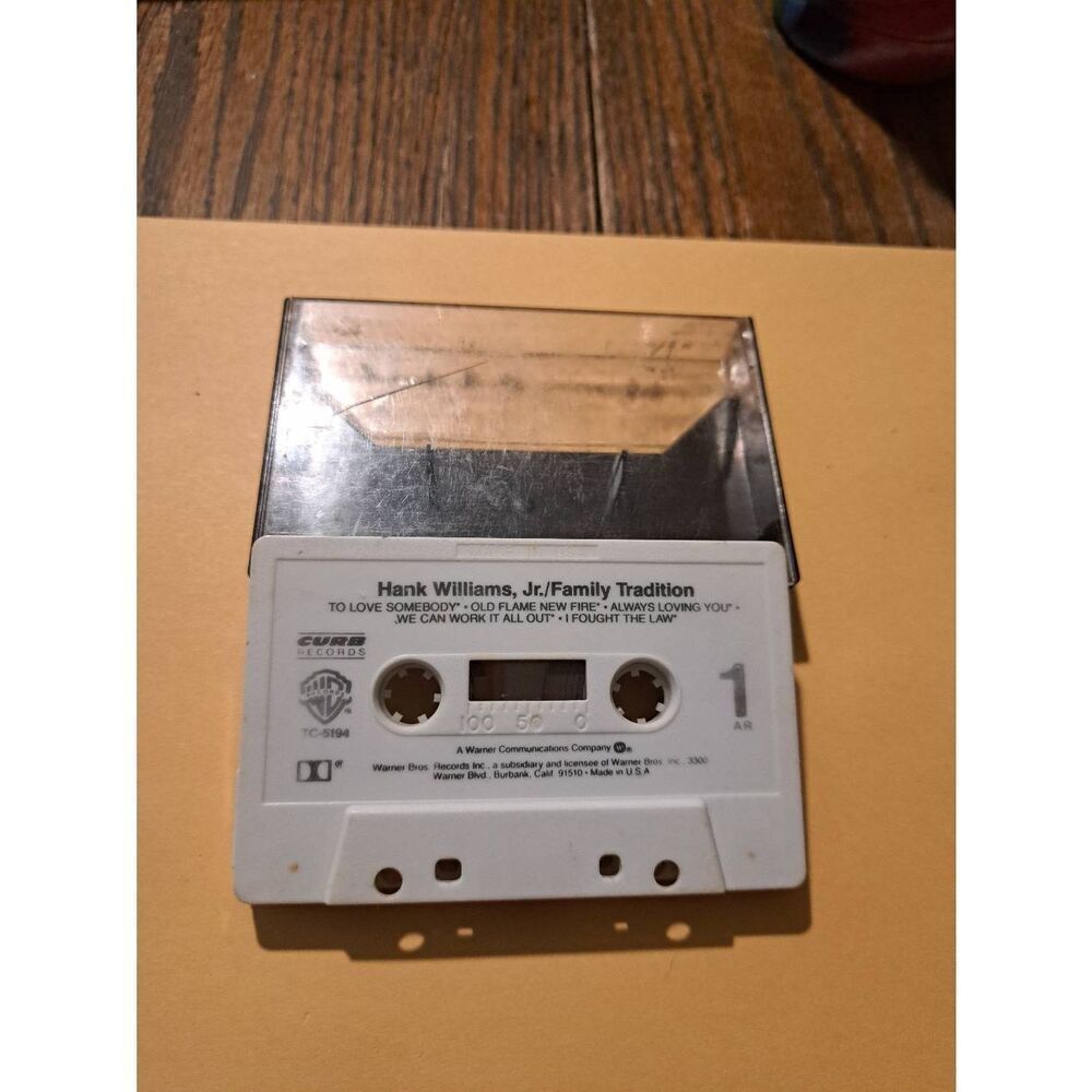 Vintage 1979 Hank Williams Jr Family Tradition Cassette Warner Bros Curb Records